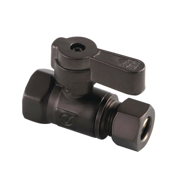 Kingston Brass KF3315ORB 3/8" FIP X 3/8" OD Comp Straight Stop Valve, Oil Rubbed Bronze KF3315ORB - main